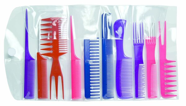 Ensemble de peignes colorés