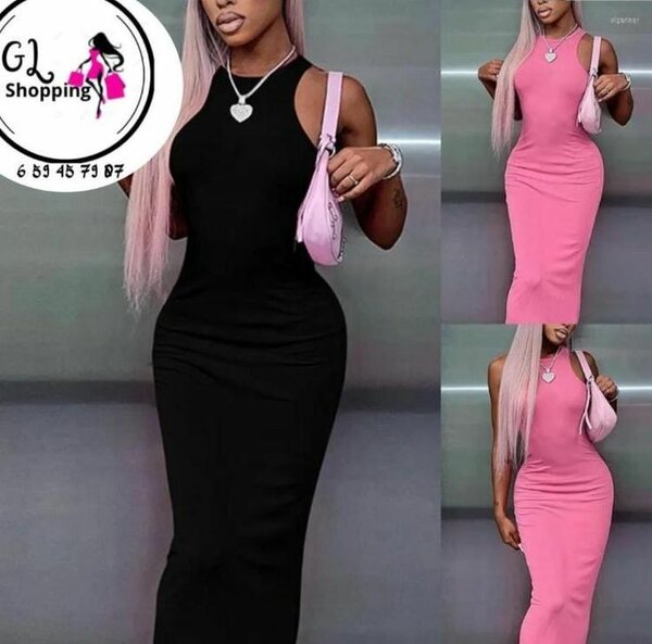 Maxi dresses (slit and non slit) round neck, cut shoulder