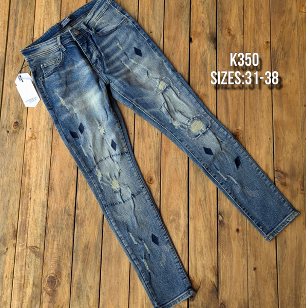 Men's stylish ripped jeans