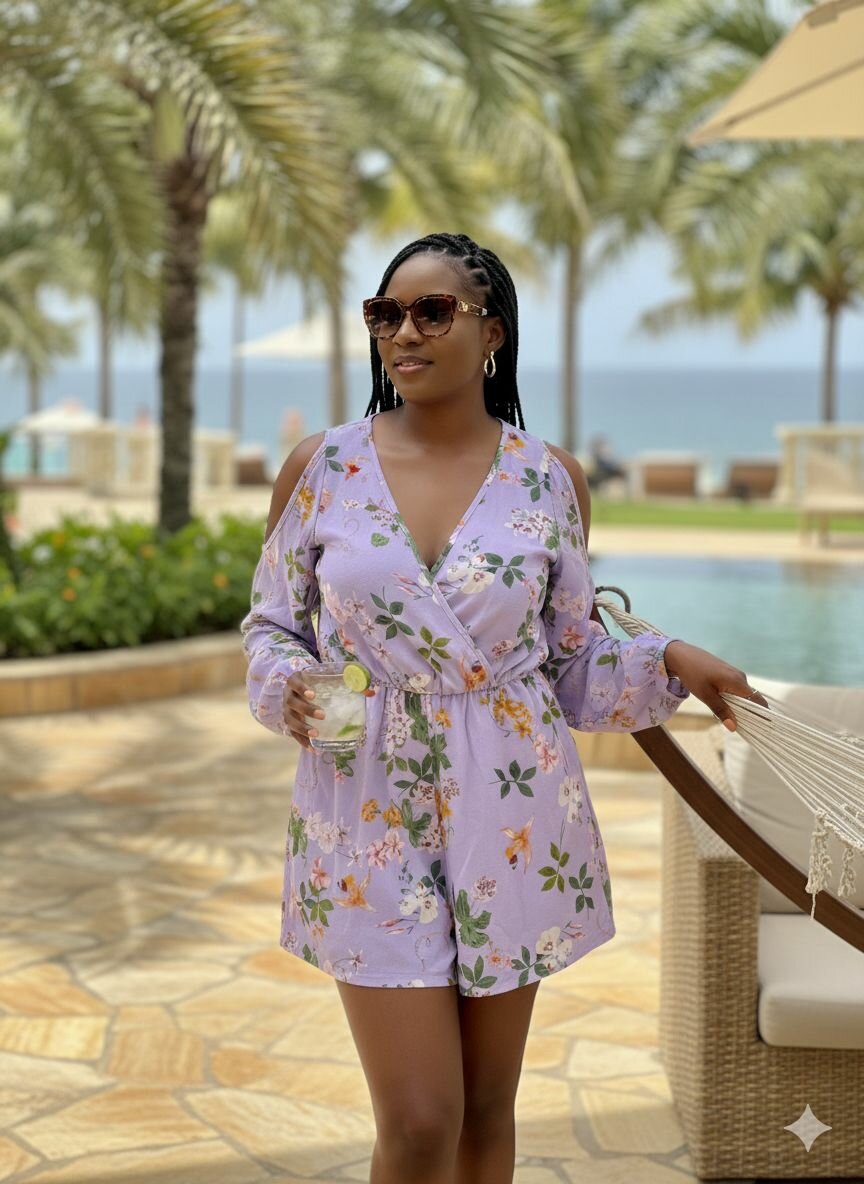 Combinaison fleurie élégante