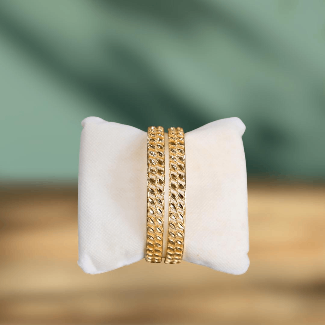 Two pieces modern design gold plated design gold plated bang