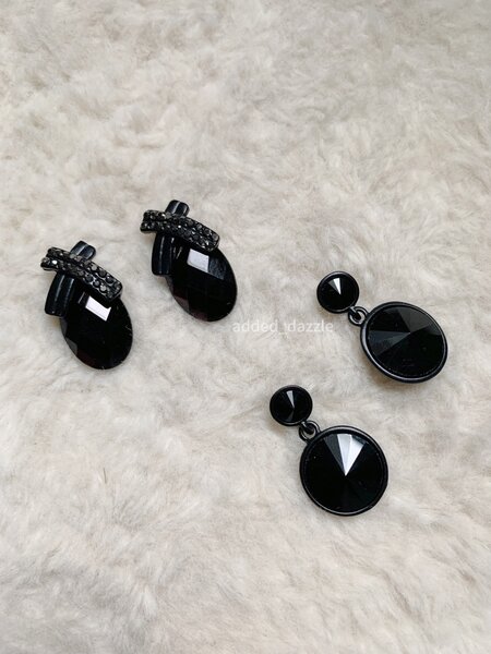 Earrings and necklaces