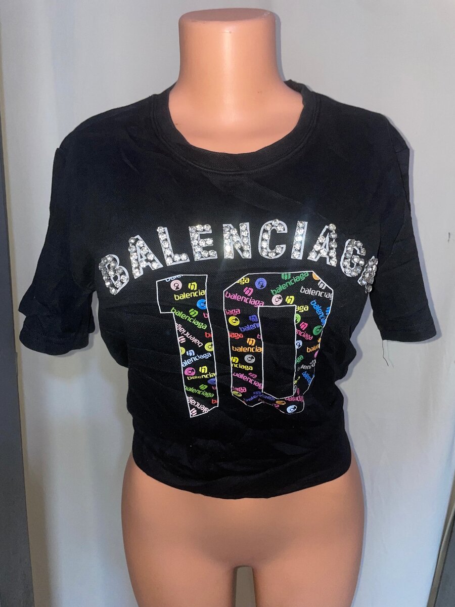 T-Shirt Graphique Noir Femme