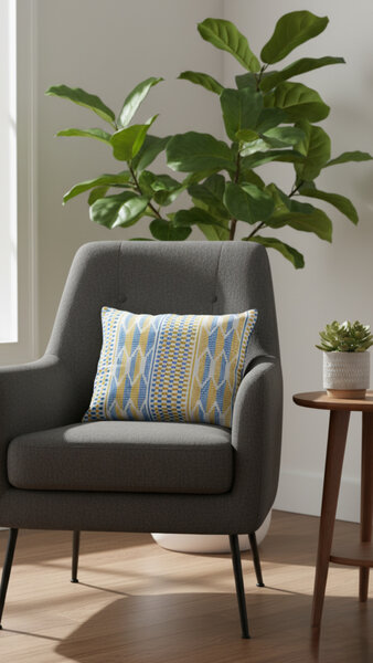 Coussin décoratif géométrique