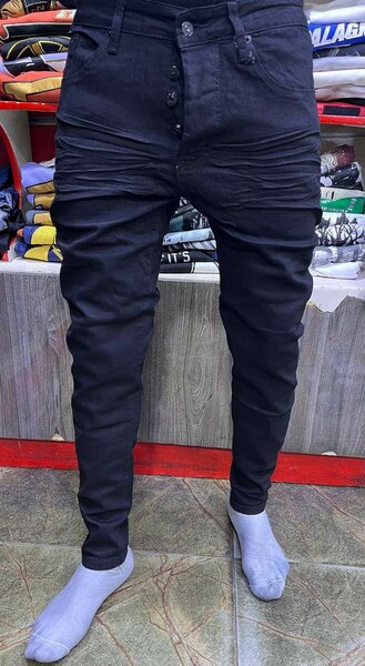 Pantalon Slim Noir Homme