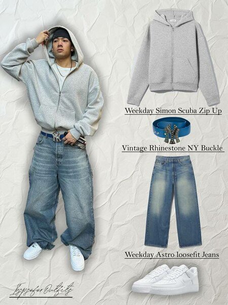 Veste à capuche gris Weekday