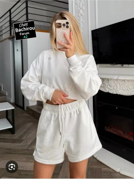 Ensemble de sport blanc femme