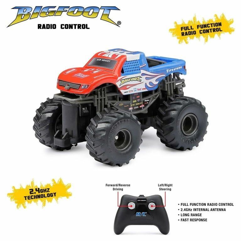 New Bright (1:43) Bigfoot RWB Battery Remote Control Red Mon