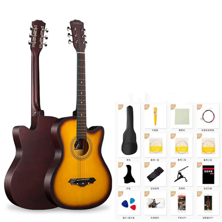 Guitare acoustiques 38pouces 6cordes