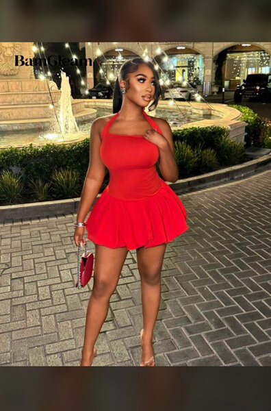 Robe de soirée rouge élégante