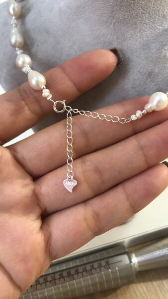 Колье из натуральных речных жемчугов