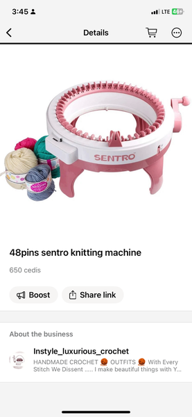 Sentro knitting machine
