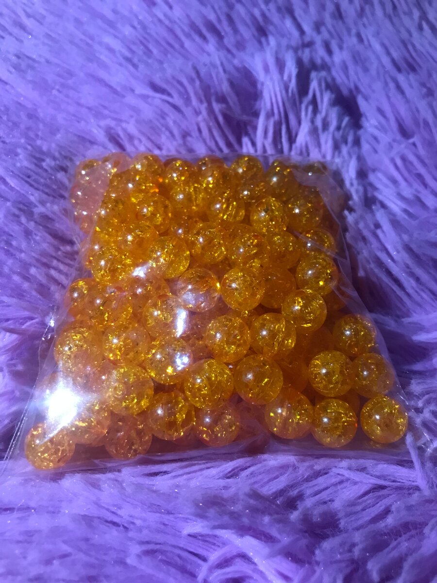 Perles en verre transparentes et colorées