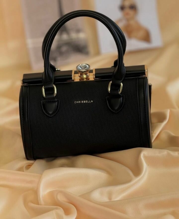 Sac à main CHRISBELLA en cuir noir ou bordeaux