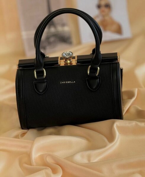 Sac à main CHRISBELLA en cuir noir ou bordeaux