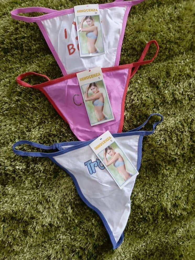 6 pièces Cotton g string