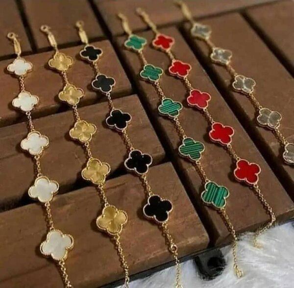 Bracelet trèfle en or