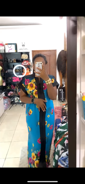 Robe longue à motifs colorés