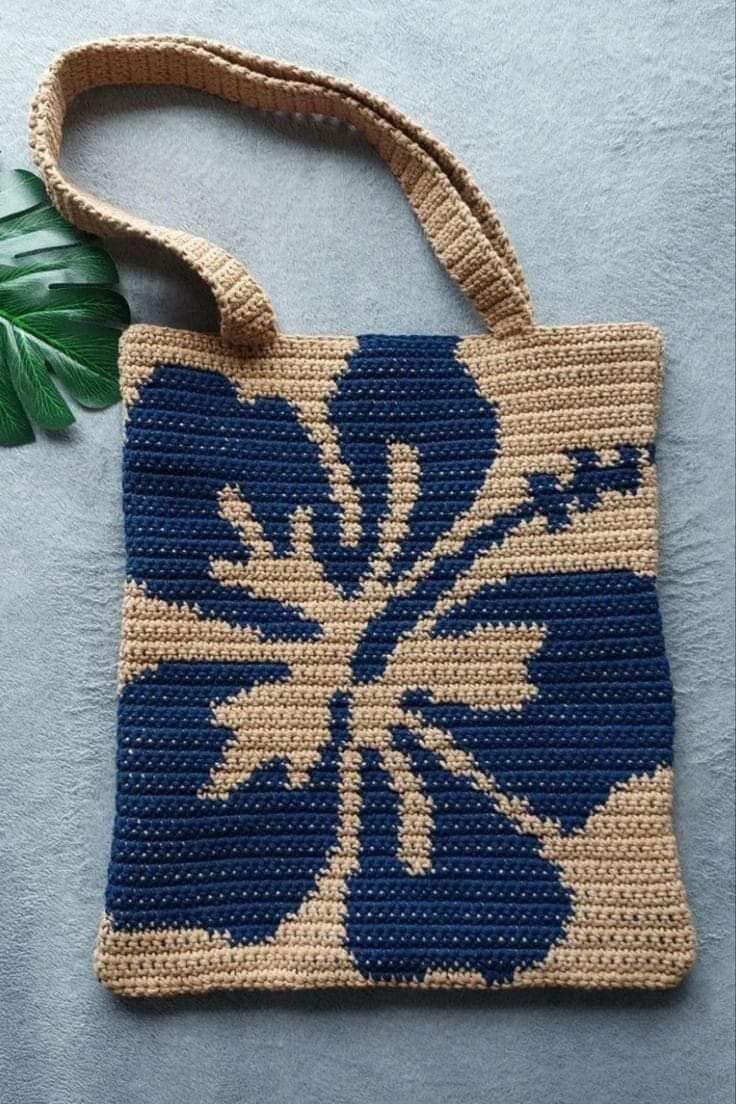 Crochet tote bag