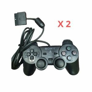2 Sony Manettes PS2 Filaire