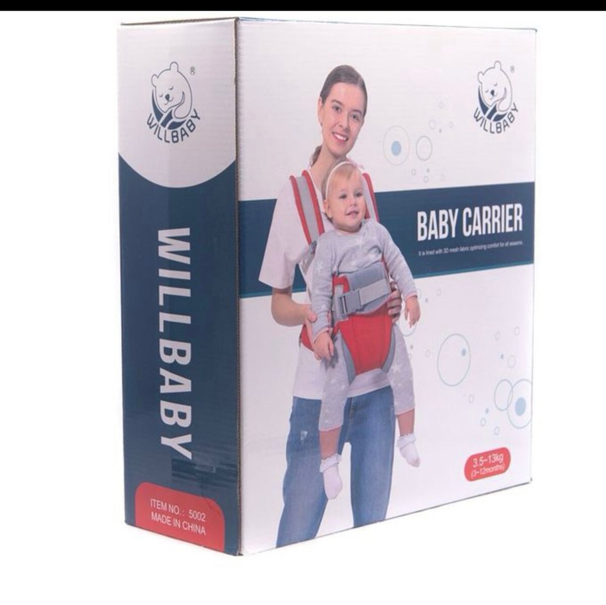 Kangourou -Porte Bébé - de 3 à 12 mois -4 Styles