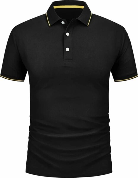 Polo noir classique homme
