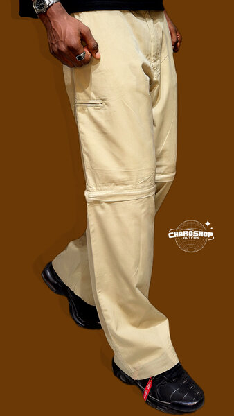 Pantalon cargo beige homme