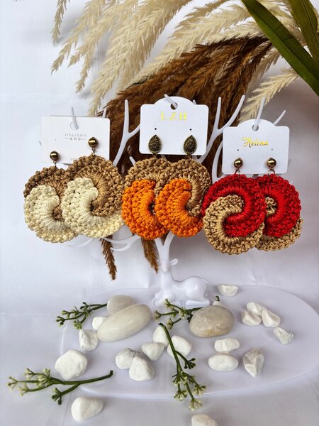 Handmade crochet earrings