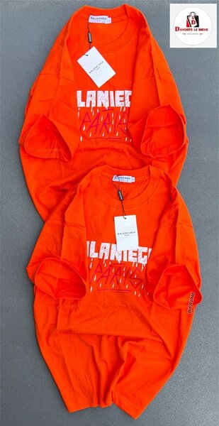 T-shirt orange imprimé tendance