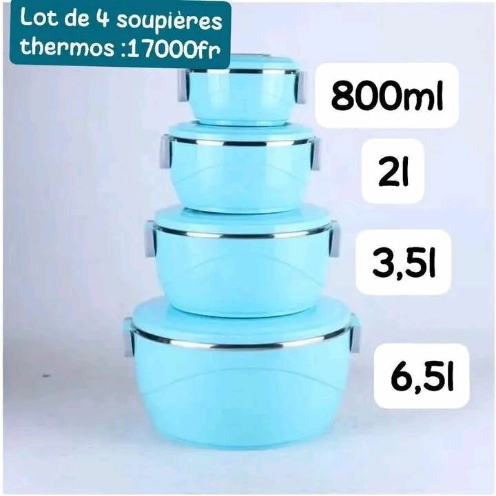 Ensemble de soupières thermos