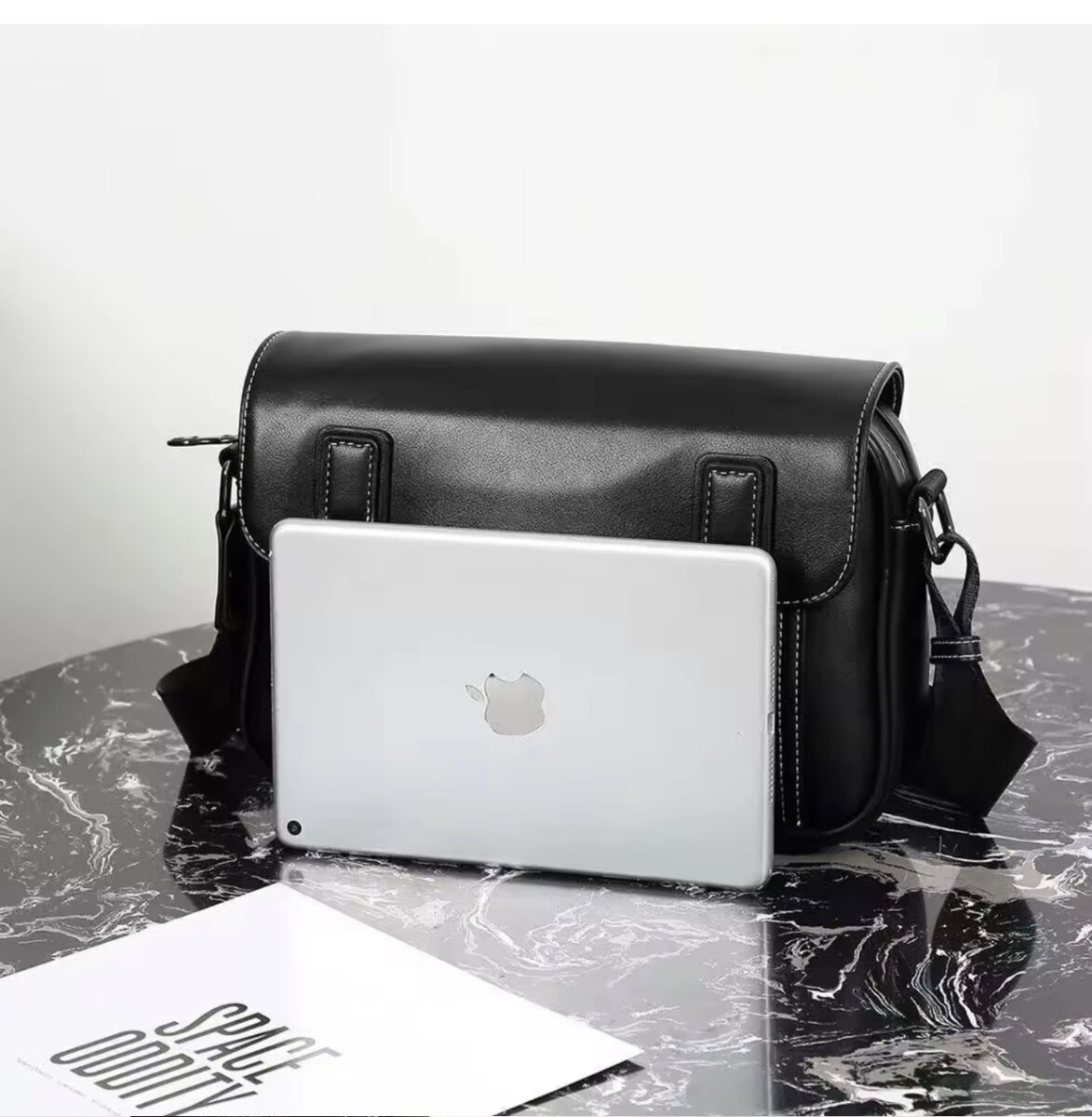 Sacoche en cuir versatile homme