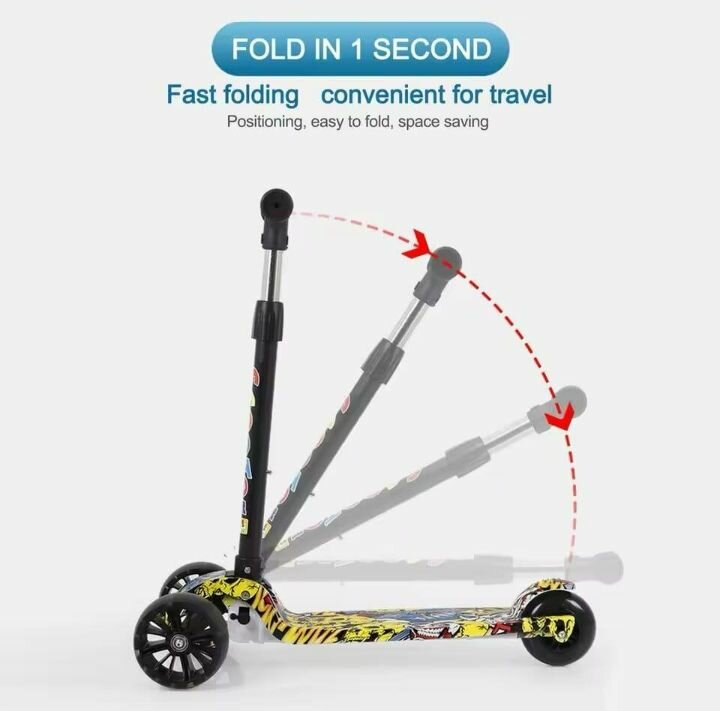 Trottinette enfants pliable LED