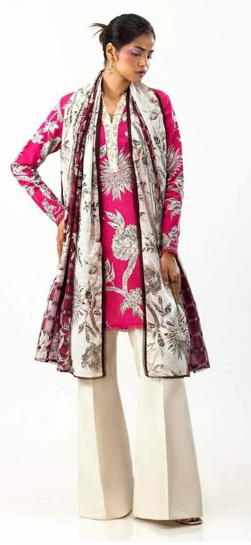 3 piece unstitched khaddar suits.