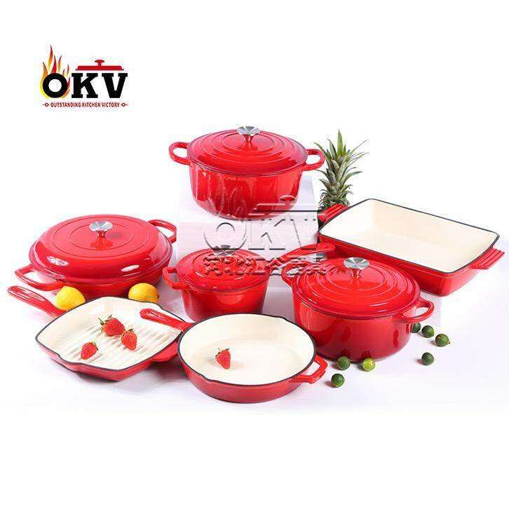 7set Enameled Cast IronCookware