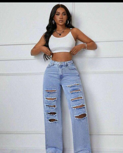 Jeans déchirés femme