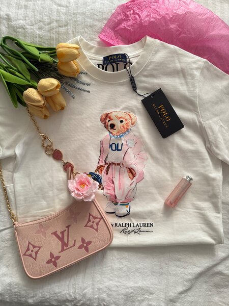 Новинка, футболка с мишкой polo ralph lauren