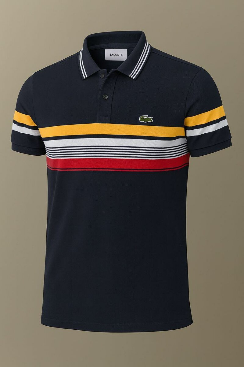 Polo Lacoste à Rayures Homme