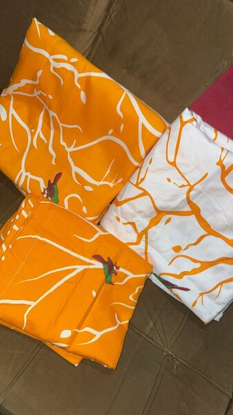 Parure de lit en coton colorée