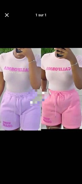 Ensemble T-shirt et Shorts Colorés