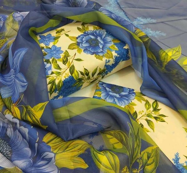 Printed lawn suit