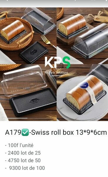 Swiss roll box en  lot de  100