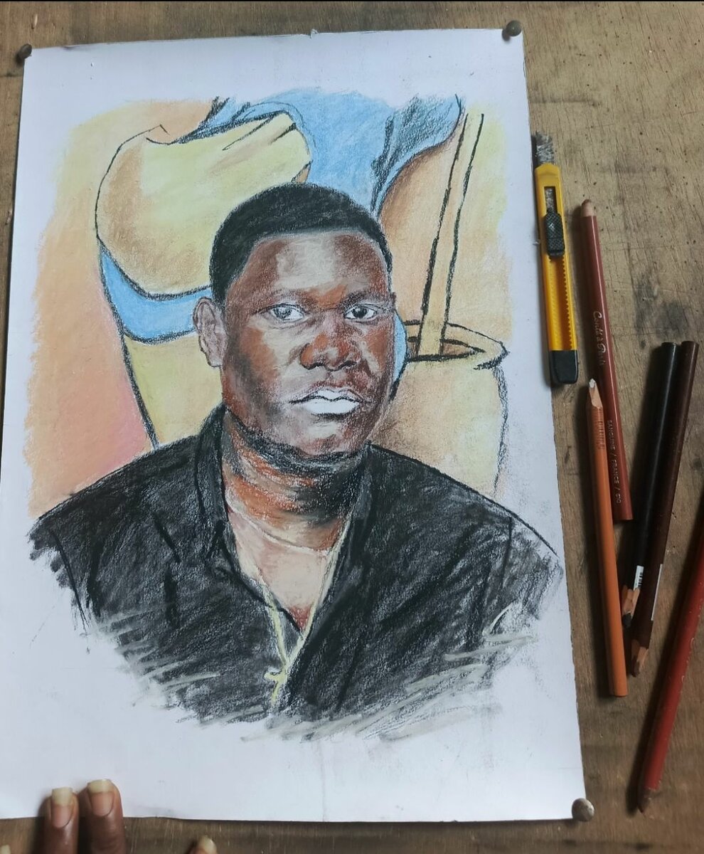 Portrait au pastel - A3