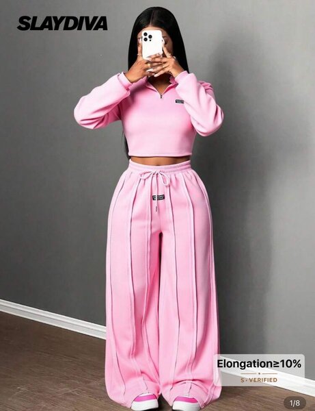 Ensemble de sport rose femme