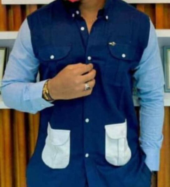 Chemise tendance bicolore homme