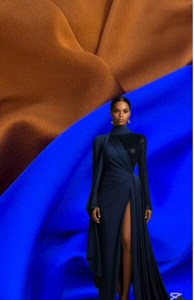 Красивая ткань с двусторонней основой Eva креп