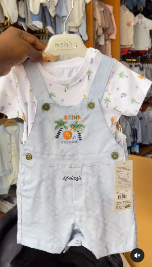 Baby set for a boy with a jumpsuit