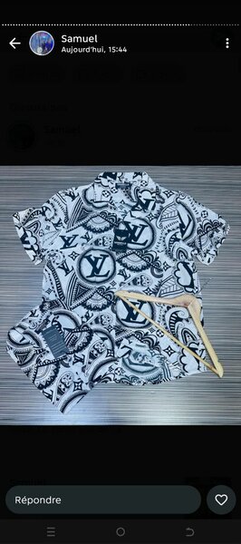 Ensemble chemise et short imprimé