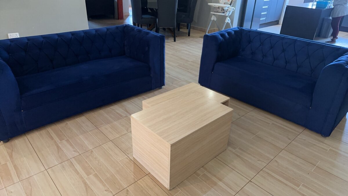 Navy blue sofas