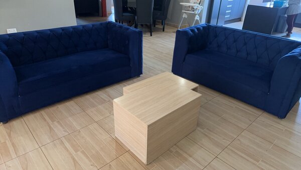 Navy blue sofas