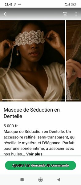 Masque en Dentelle Érotique